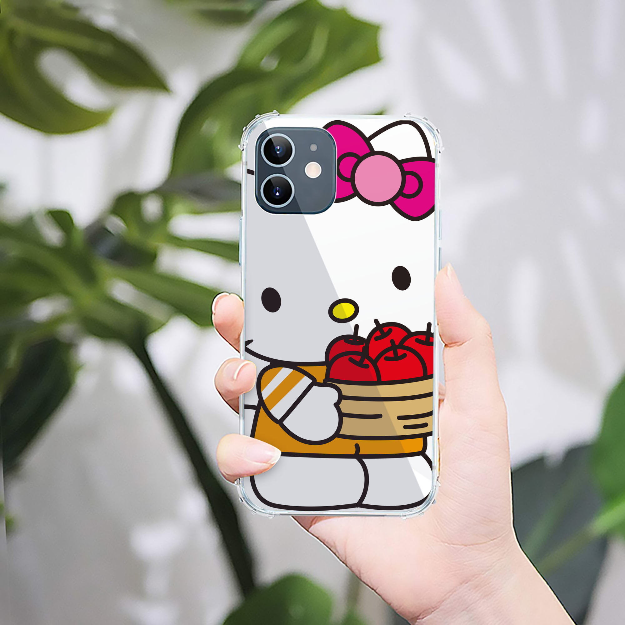 （画像用） Hello Kitty ハローキティ 【iPhone 12シリーズ対応】透明スマホケース（クリアソフトケース）